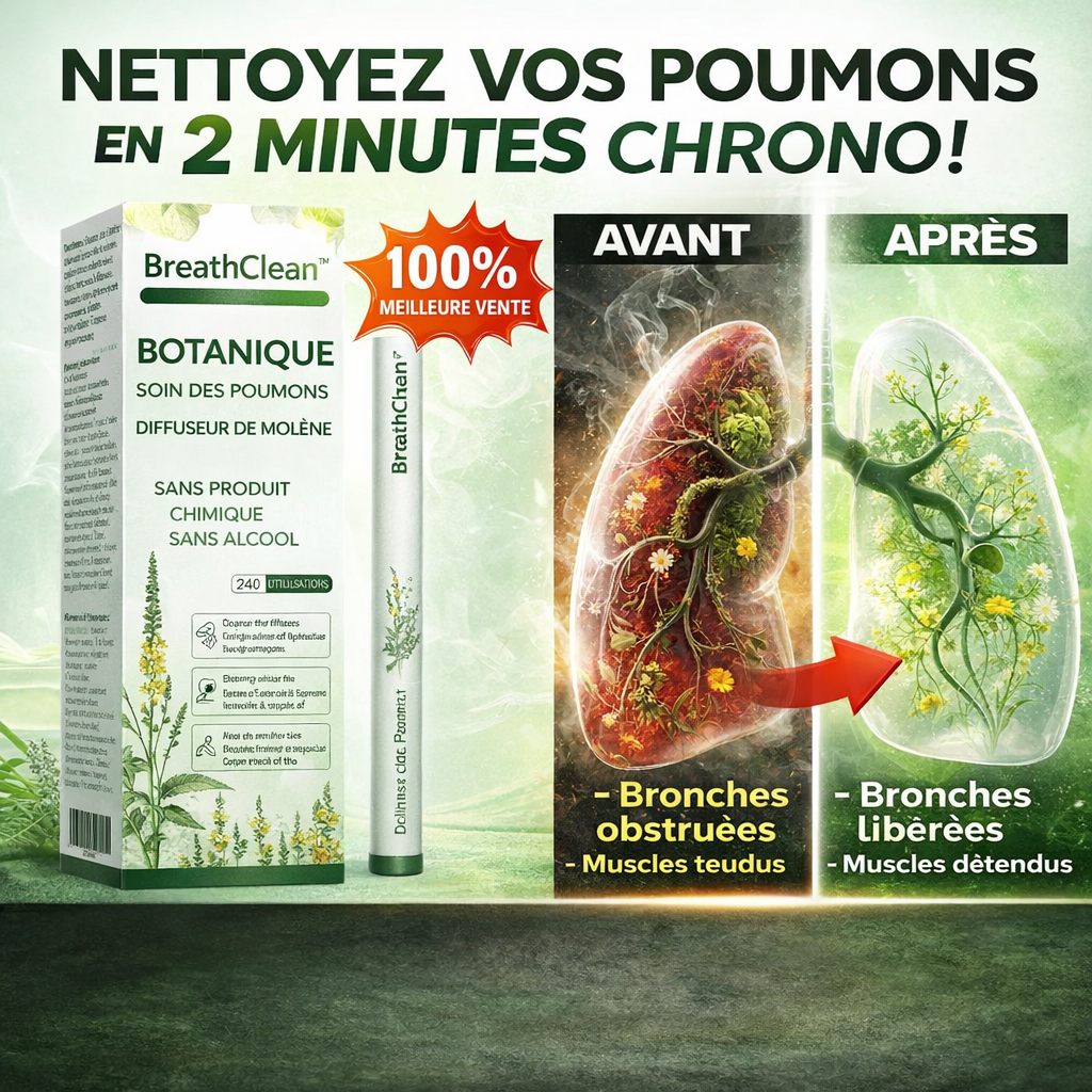 BreathClean™ Diffuseur Botanique | Nettoyez vos poumons et retrouvez un souffle puissant en quelques minutes !