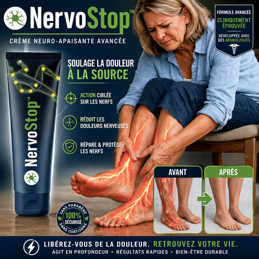 NervoStop™ Crème Anti-Douleur Nerveuse | Éliminez les douleurs, brûlures et picotements en 72 heures chrono !