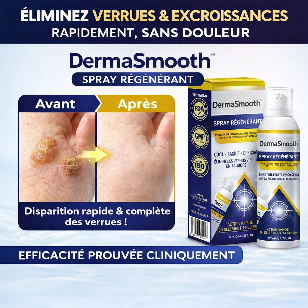 DermaSmooth™ Spray Régénérant | Éliminez boutons, bosses et peau rugueuse en 3 minutes !