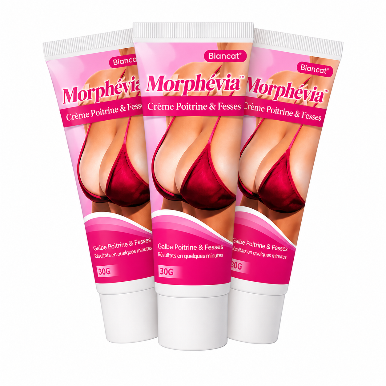 Morphévia™ Crème Poitrine & Fesses | Augmente visiblement vos formes en quelques minutes !