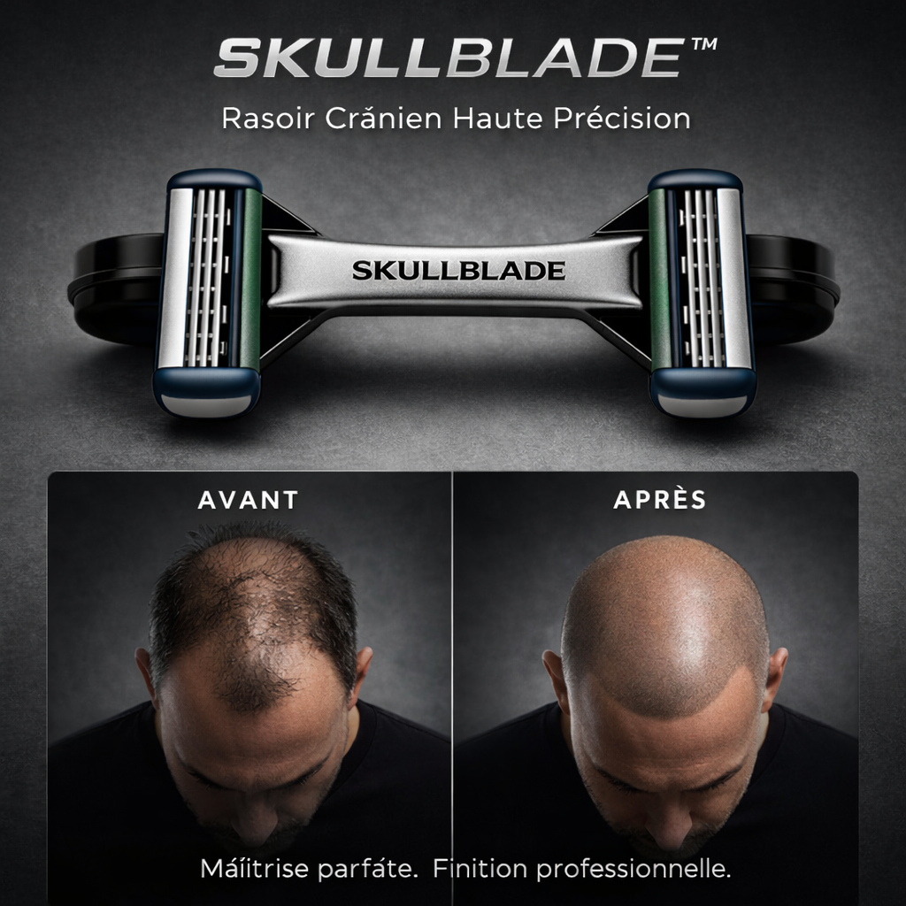 SkullBlade™ Rasoir Crânien | Rasez votre tête parfaitement lisse en 90 secondes sans effort !