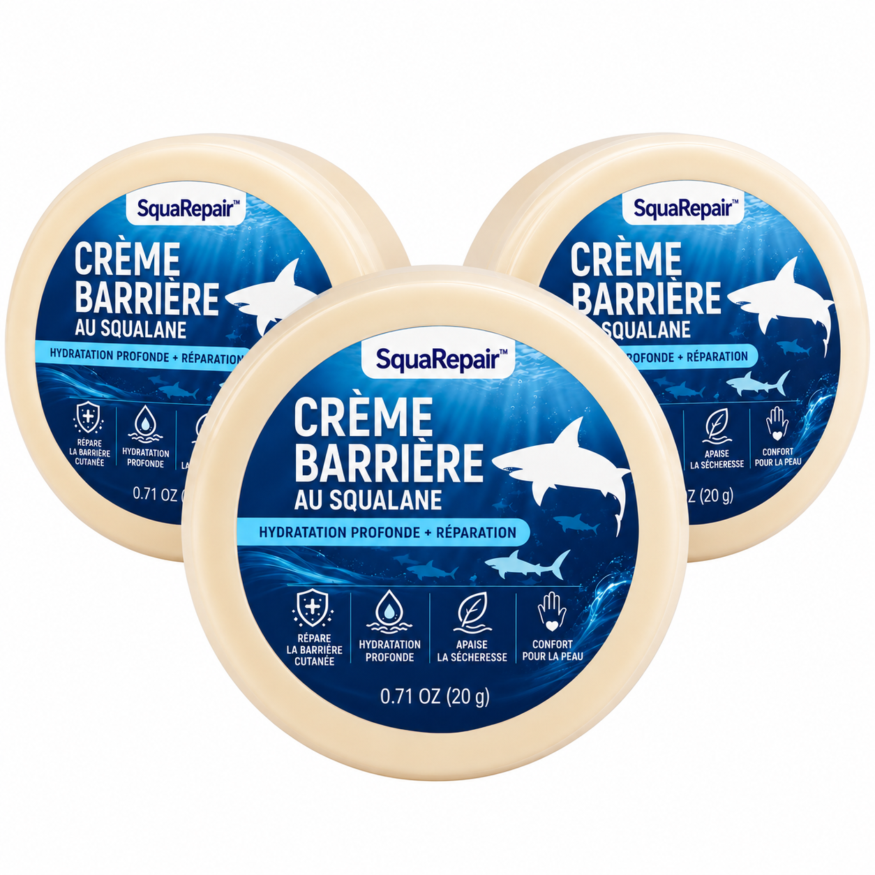 SquaRepair™ Crème Barrière au Squalane | Réparez votre peau sèche et irritée dès la première application !