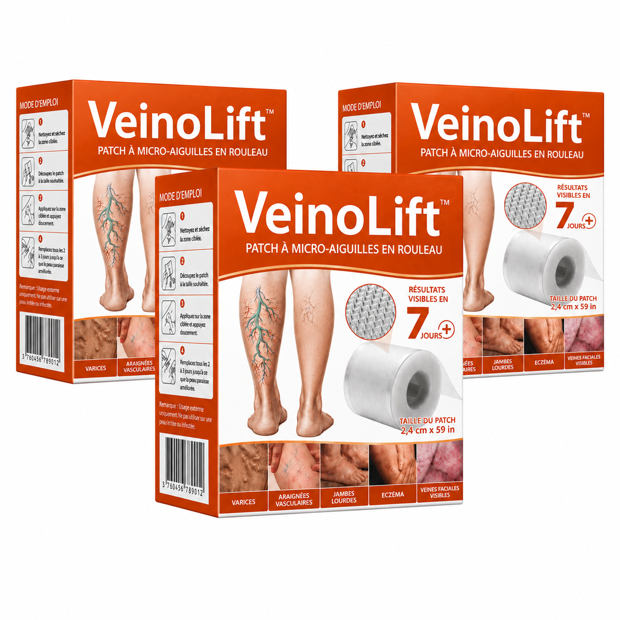 VeinoLift™ Roll Patch Micro-Aiguilles Veines & Jambes Lourdes | Atténuez les veines visibles et retrouvez des jambes légères en 7 jours !