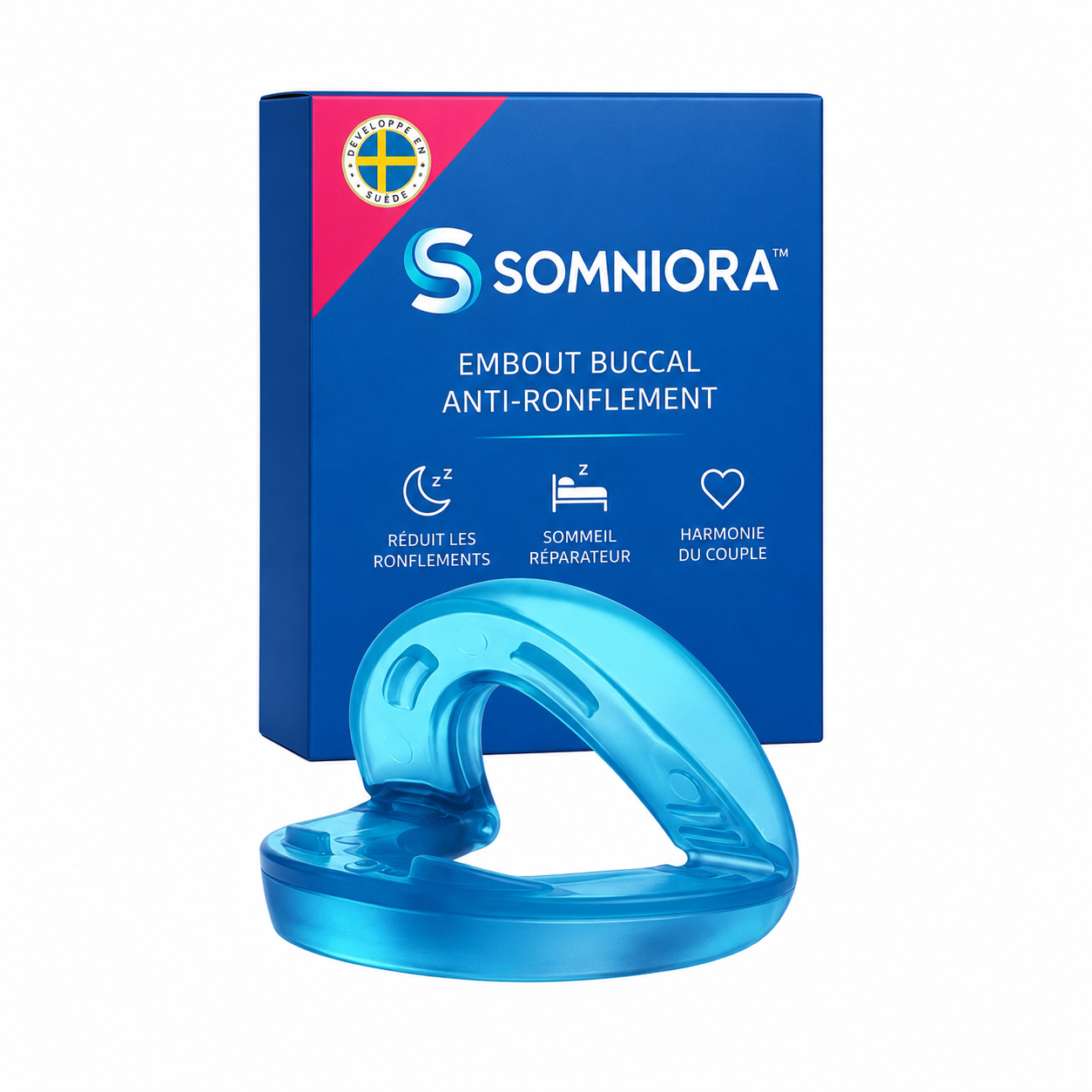 Somniora™ Embout Buccal Anti-Ronflement | Stoppez les ronflements dès la 1re nuit, ou dormez seul à vie!