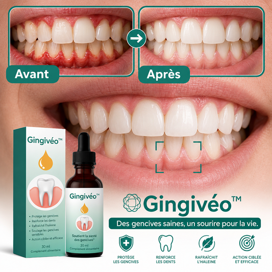 Gingivéo™ Sérum Réparateur | Stoppez la rétractation et sauvez vos dents en seulement 4 jours !