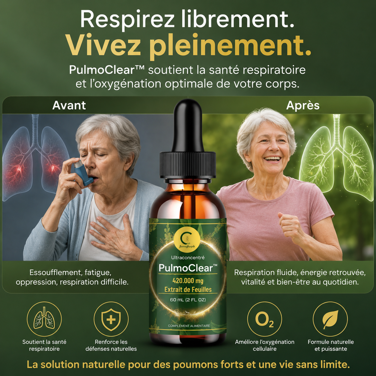 PulmoClear™ Gouttes Respiratoires au Bouillon Blanc | Dégagez vos bronches et respirez plus librement dès les premières prises !
