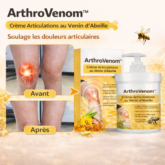 ArthroVenom™ Crème Articulations au Venin d’Abeille | Répare vos articulations et supprime la douleur dès la première application !