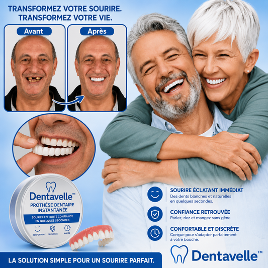 Dentavelle™ Prothèse Dentaire Instantanée | Un sourire éclatant sans dentiste en 10 secondes !