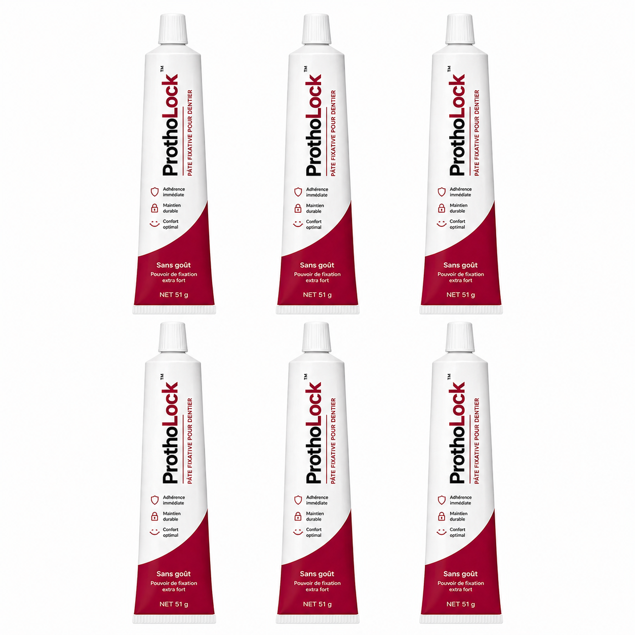 ProthoLock™ Pâte Fixative pour Dentier | Fixez votre dentier solidement et retrouvez un confort parfait en 5 minutes !
