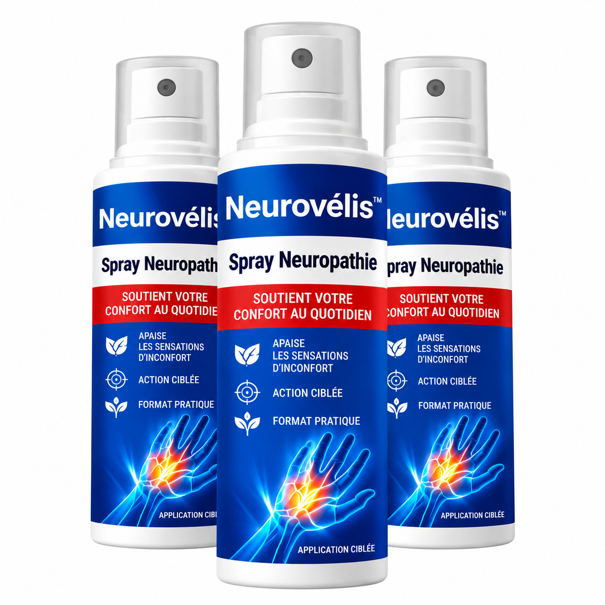 Neurovélis™ Spray Neuropathie | Stoppez picotements et engourdissements dès la première application !