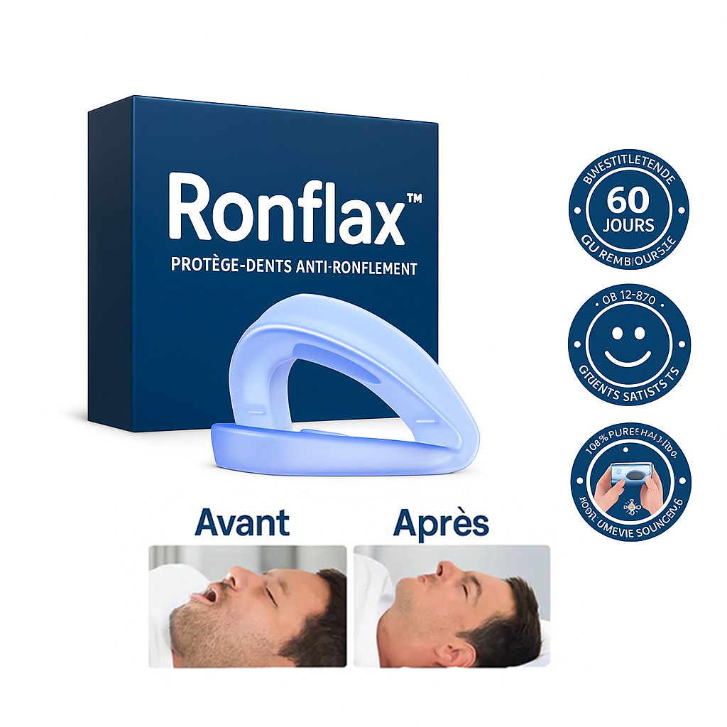 Ronflax™ Protège-Dents Anti-Ronflement | Stoppe le ronflement dès la 1ʳᵉ nuit – validé par des ORL!