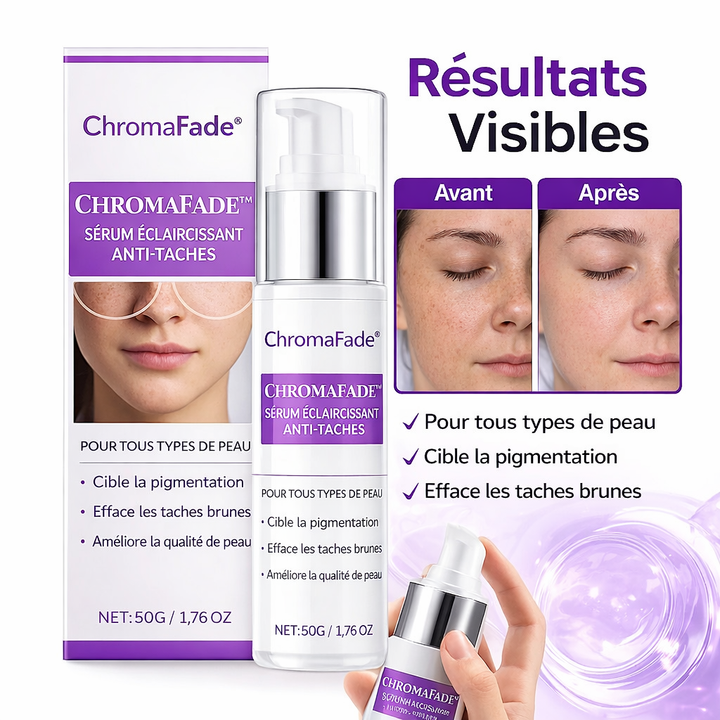 ChromaFade™ Sérum Éclaircissant Anti-Taches | Effacez visiblement vos taches brunes en 3 jours seulement !