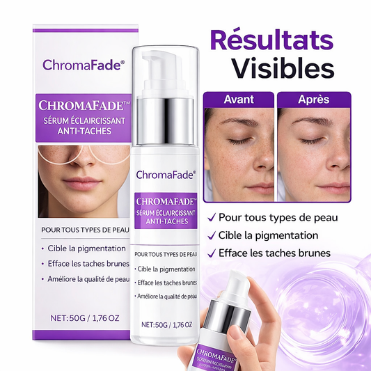 ChromaFade™ Sérum Éclaircissant Anti-Taches | Effacez visiblement vos taches brunes en 3 jours seulement !