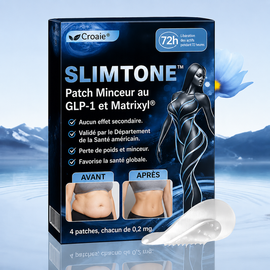 SlimTone™ Patch Minceur au GLP-1 et Matrixyl® | Réduit le ventre et raffermit la peau en 7 jours, sans aiguille!