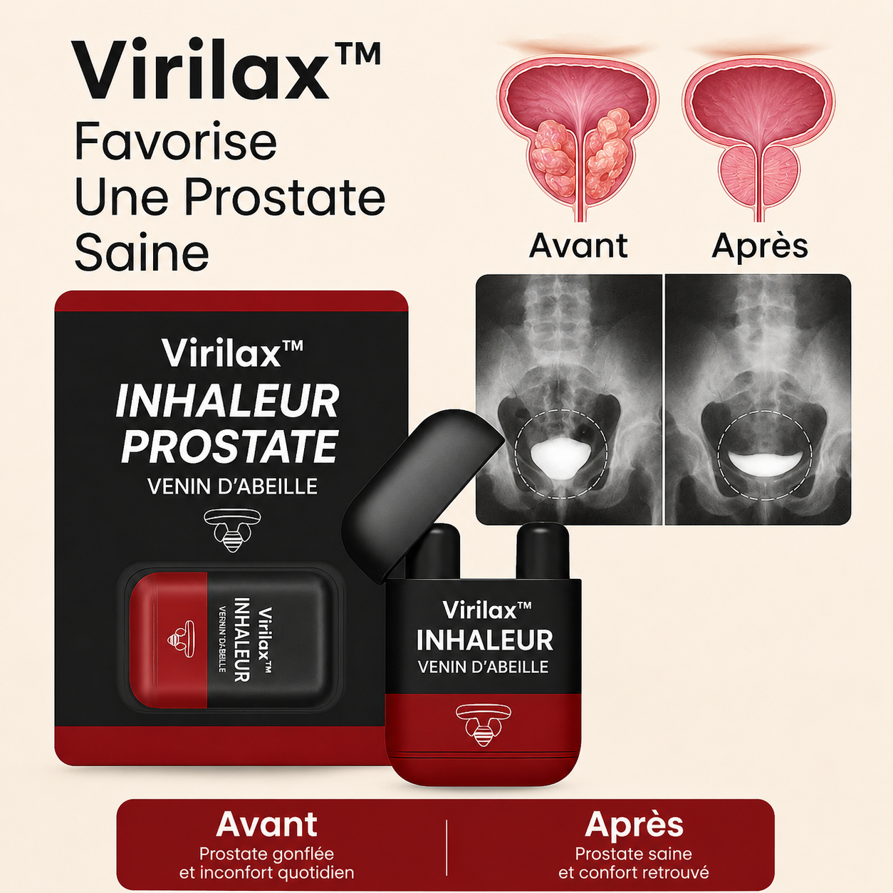 Virilax™ Inhaleur Prostate au Venin d’Abeille | Retrouvez une érection dure comme du béton en 3 minutes!