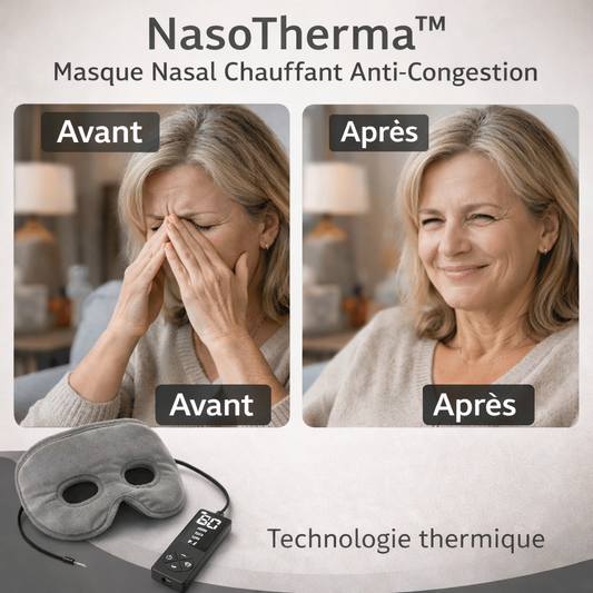 NasoTherma™ Masque Nasal Chauffant Anti-Congestion | Éliminez votre congestion nasale jusqu’à 90% en seulement 10 minutes !