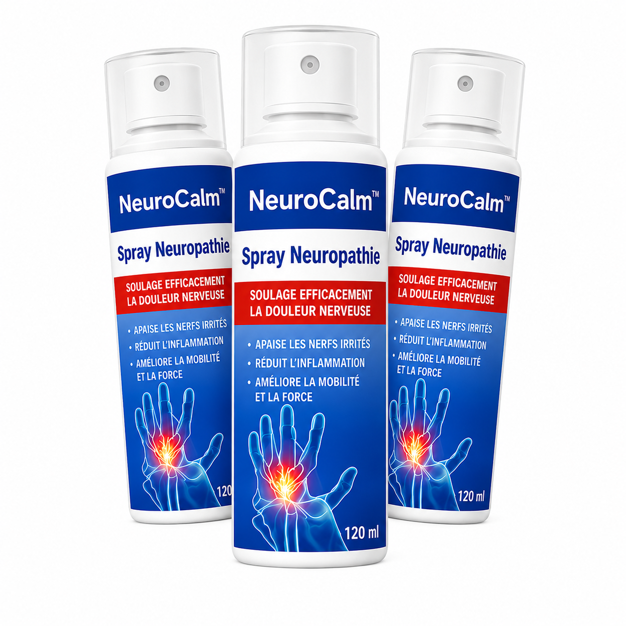 NeuroCalm™ Spray Neuropathie | Stoppe les picotements et engourdissements dès la première application!