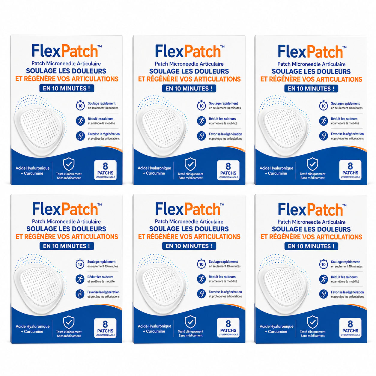 FlexPatch™ Patch Microneedle Articulaire | Soulage les douleurs et régénère vos articulations en 10 minutes!
