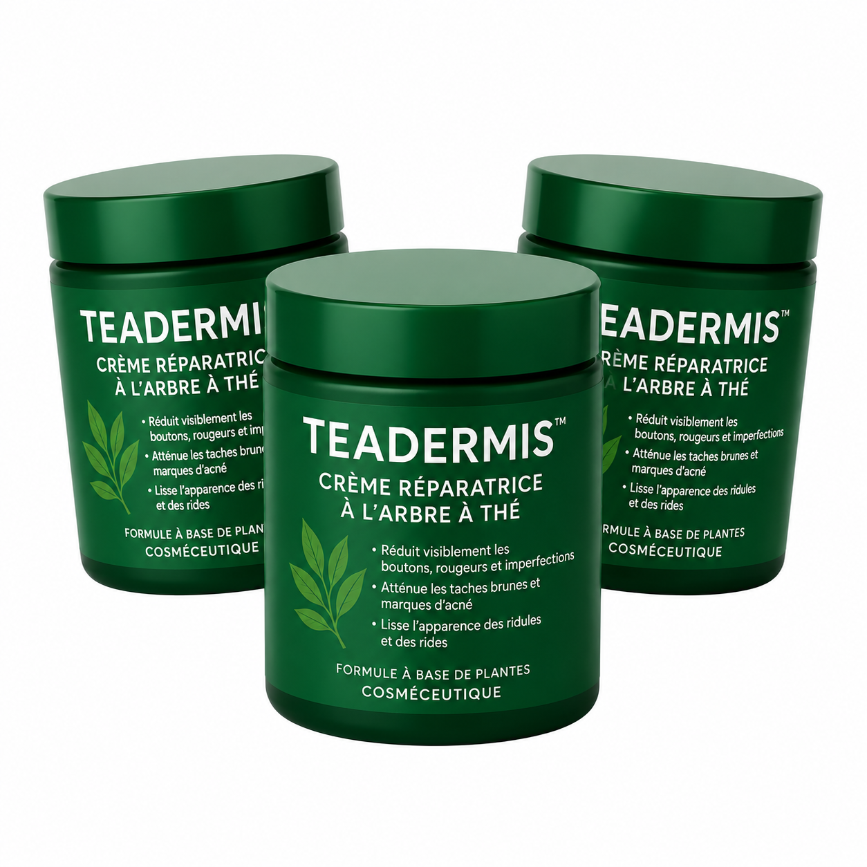 TeaDermis™ Crème Réparatrice à l’Arbre à Thé | Éradique boutons, taches et rides en 7 jours – même sur peaux abîmées!