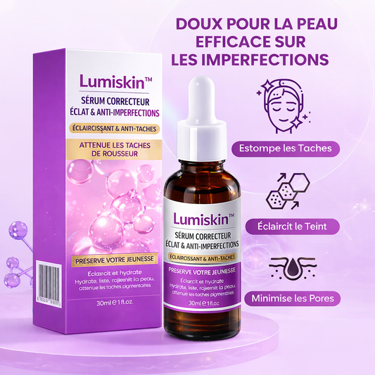Lumiskin™ Sérum Correcteur Éclat & Anti-Imperfections | Retrouver une peau nette, lumineuse et visiblement plus jeune en 3 minutes !