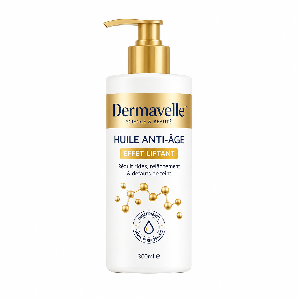 Dermavelle™ Huile Anti-Âge | Lifte votre peau et élimine le relâchement jusqu’à 98 % en seulement 24 heures !