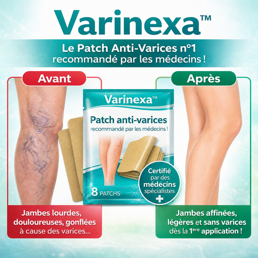 Varinexa™ Patch Anti-Varices | Faites disparaître varices et douleurs de jambes en 3 minutes !