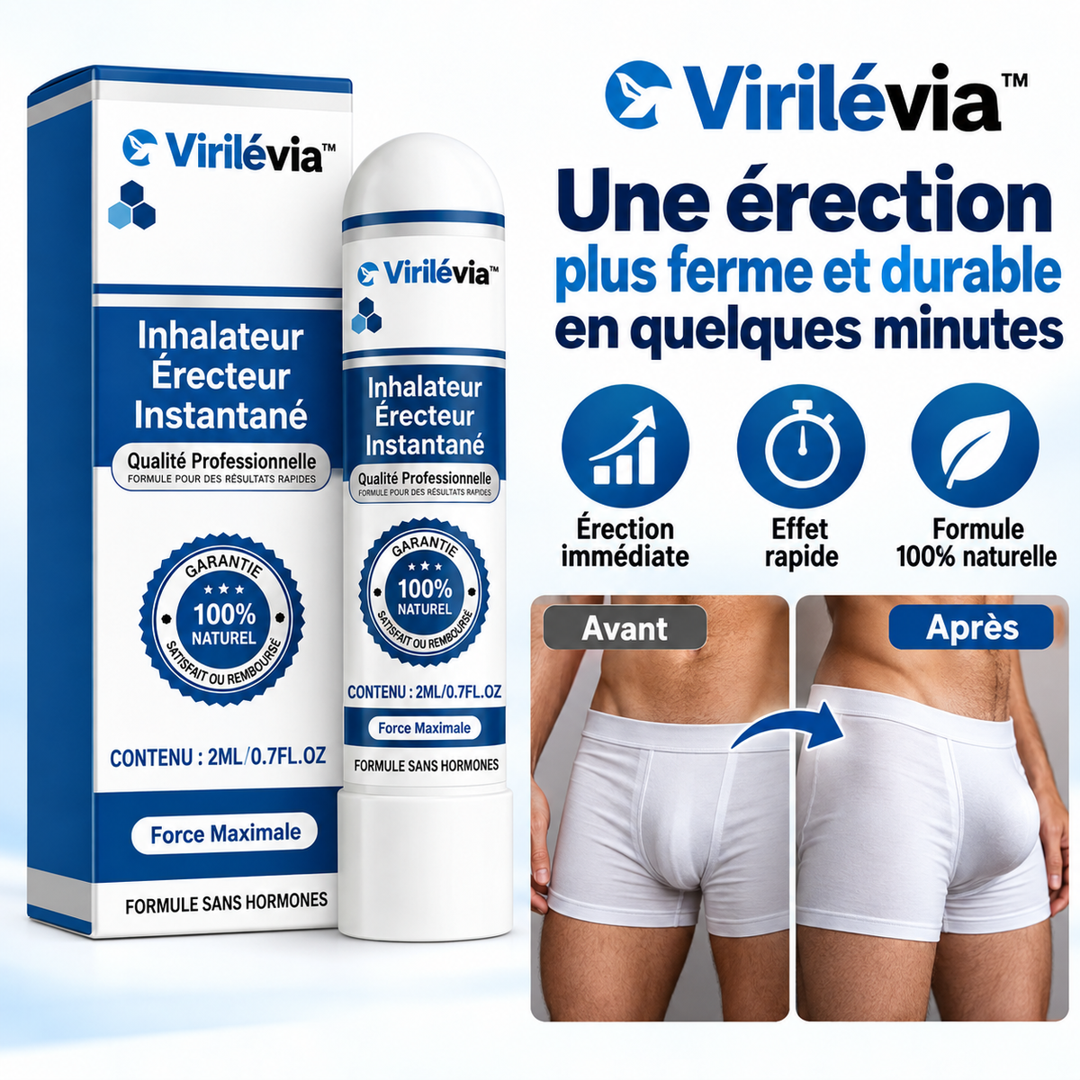 Virilévia™ Inhalateur Érecteur Instantané | Déclenche des érections dures comme l’acier en 5 minutes – sans pilules!