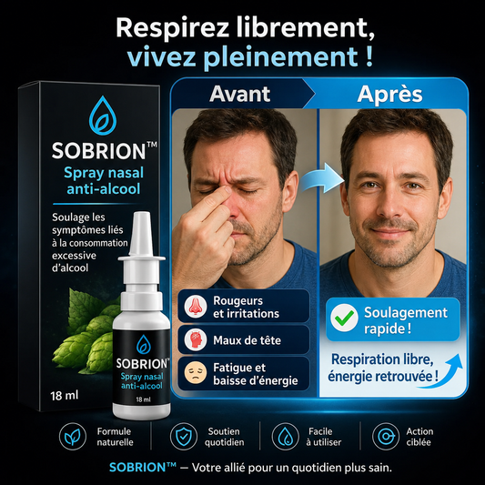 Sobrion™ Spray Nasal Anti-Alcool | Stop votre envie de boire en 3 jours !