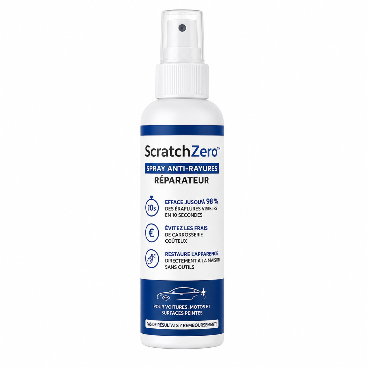 ScratchZero™ Spray Anti-Rayures Réparateur | Efface 98 % des Éraflures en 10 Secondes, Sans Repeindre!