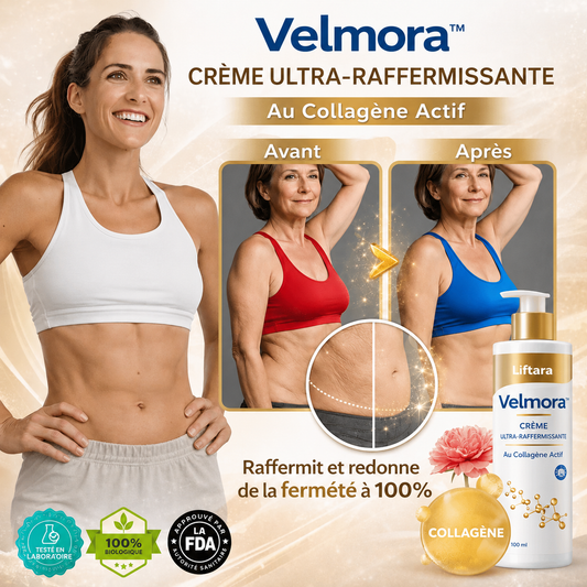 Velmora™ Crème Ultra-Raffermissante au Collagène Actif | Raffermissez et liftez votre peau en 24 heures !