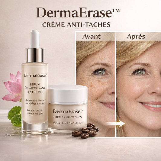 DermaErase™ Crème Anti-Taches | Effacez les taches qui vieillissent votre visage en 72h et retrouvez une peau visiblement plus jeune !