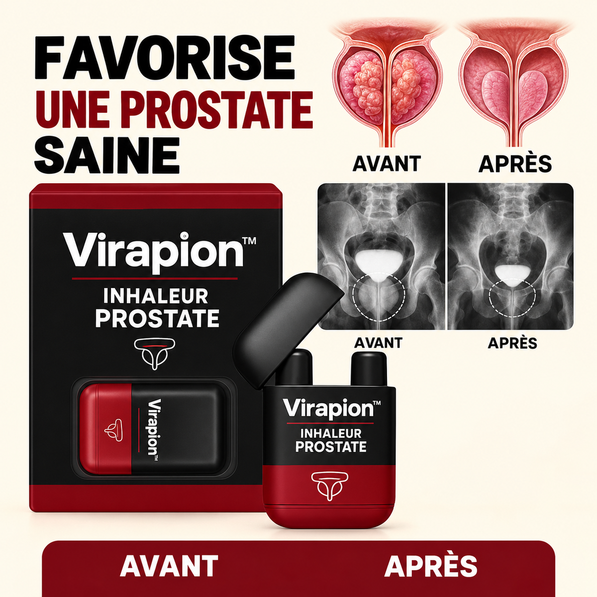 Virapion™ Inhaleur Prostate au Venin d’Abeille | Retrouvez une érection en 3 minutes !
