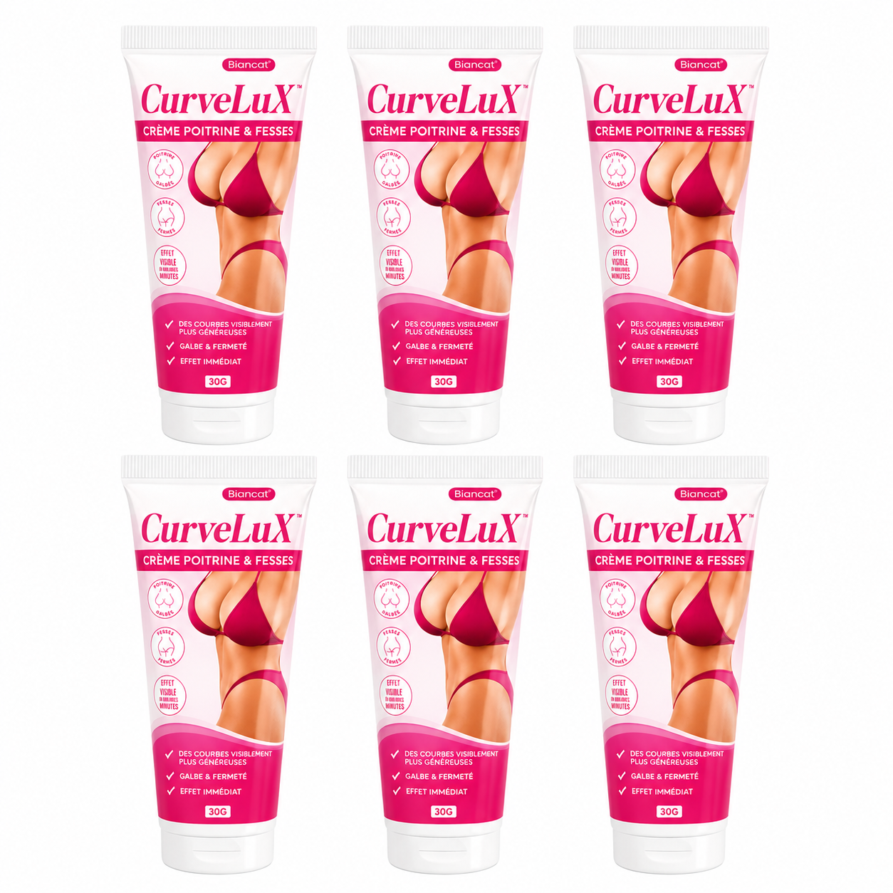 CurveLuX™ Crème Poitrine & Fesses | Augmente visiblement vos formes en quelques minutes !