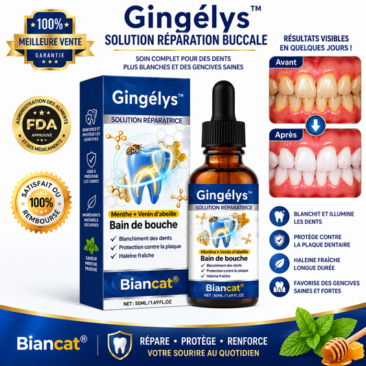 Gingélys™ Solution Réparation Buccale | Stoppez le déchaussement et renforcez vos gencives en quelques jours !