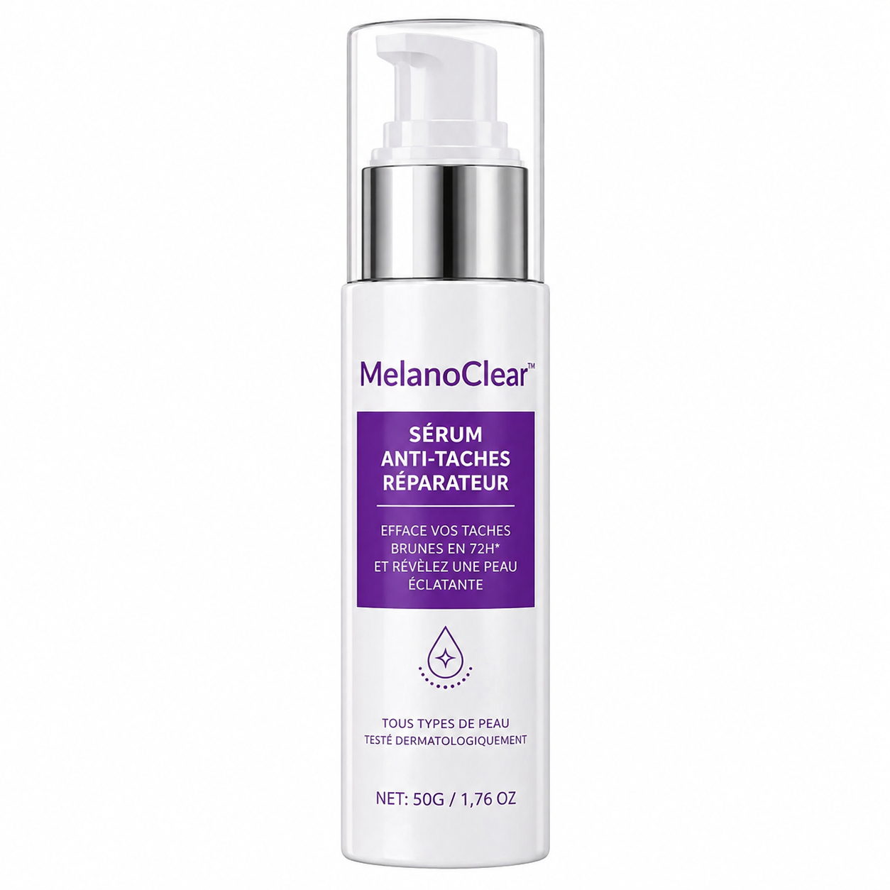 MelanoClear™ Sérum Anti-Taches Réparateur | Effacez vos taches brunes en 72 heures et révélez une peau éclatante !