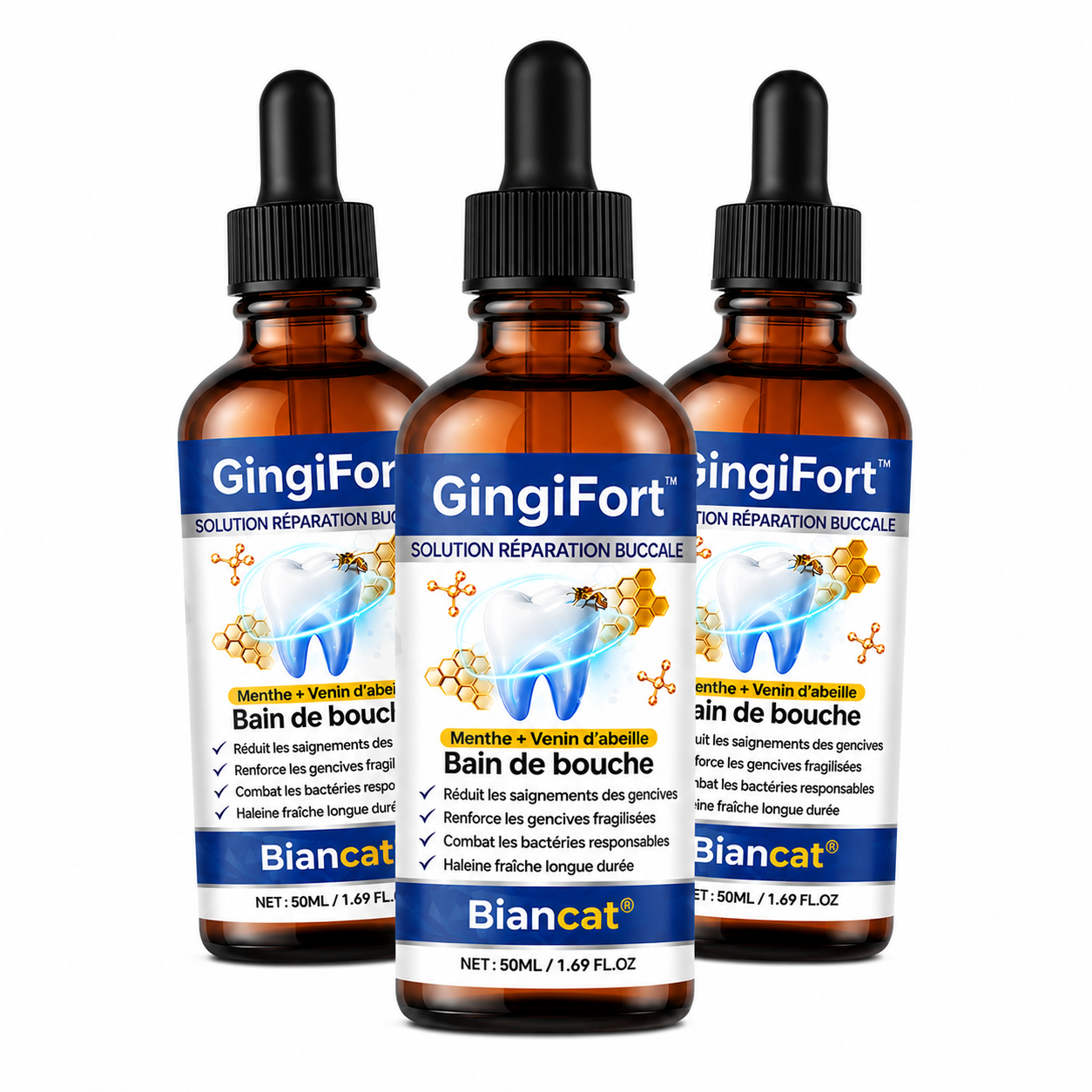 GingiFort™ Solution Réparation Buccale | Stoppez le déchaussement et renforcez vos gencives en quelques jours !