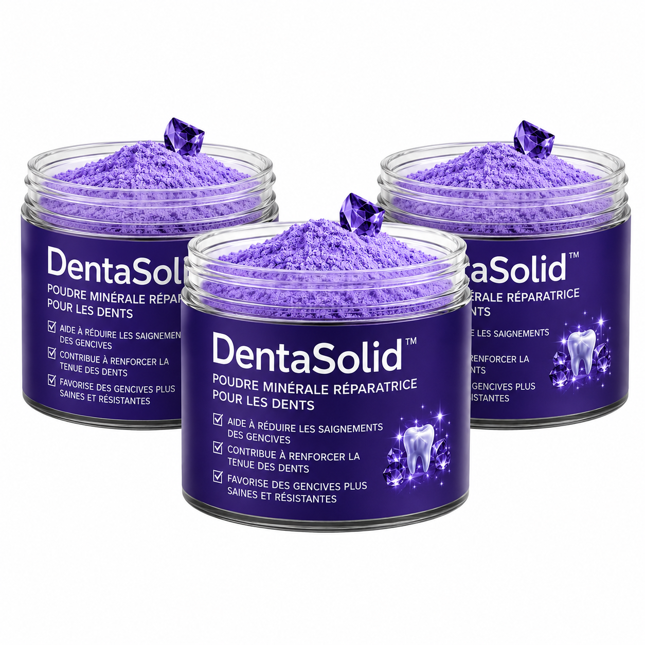 DentaSolid™ Poudre Minérale Réparatrice pour les Dents | Stoppez les saignements et refixez vos dents naturellement !