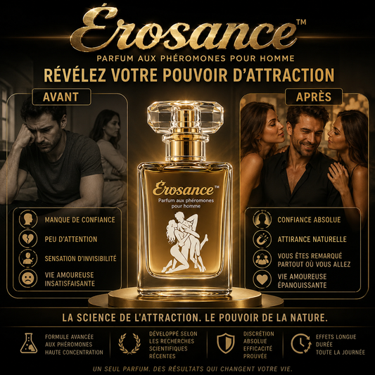 Érosance™ Parfum d’Attirance aux Phéromones | Déchaîne le désir en 10 secondes après vaporisation!