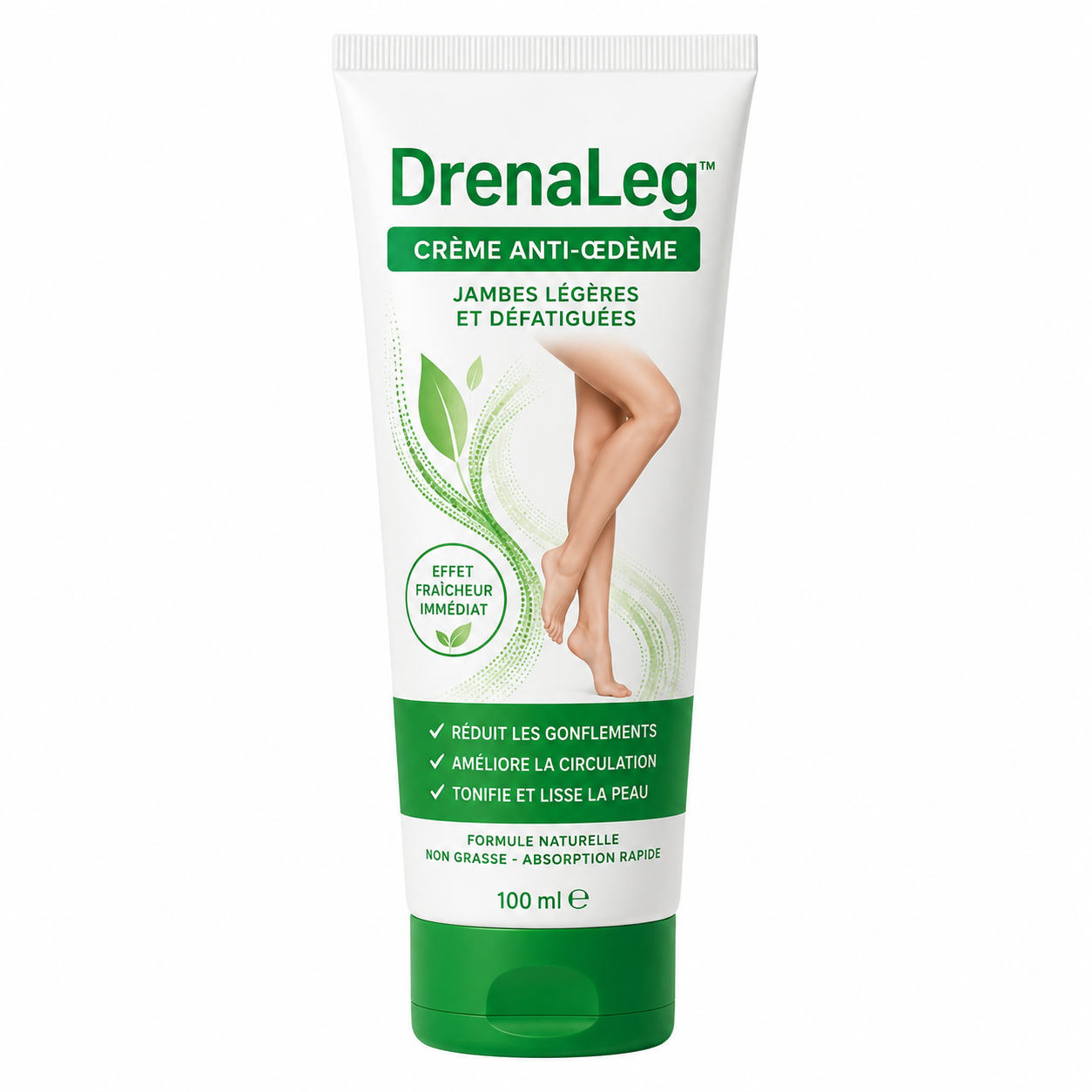 DrenaLeg™ Crème Anti-Œdème | Éliminez les gonflements et retrouvez des jambes légères dès 24h !