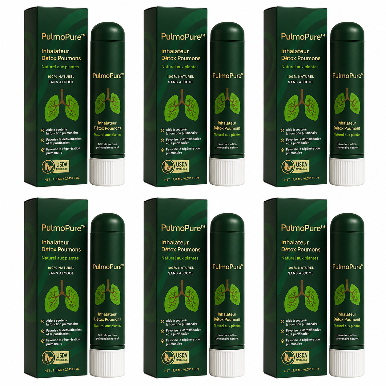 PulmoPure™ Inhalateur Détox Poumons | Décrassez vos poumons, dégagez vos bronches et retrouvez une respiration profonde dès les premières inhalations !
