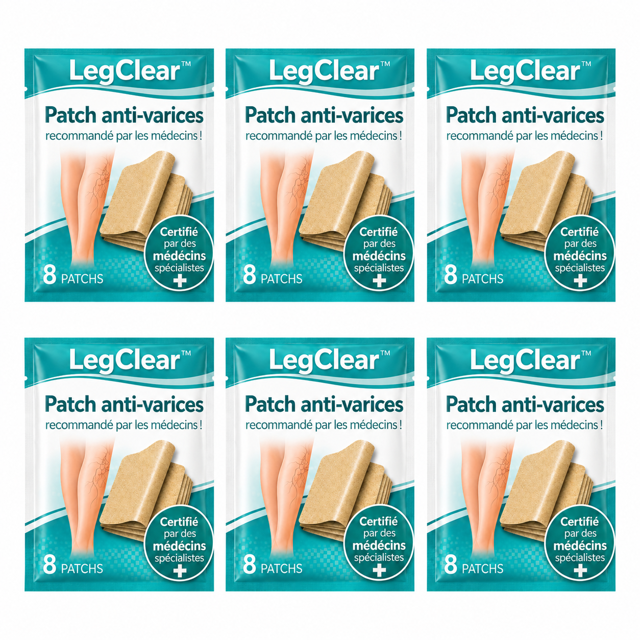 LegClear™ Patch Anti-Varices | Faites disparaître varices et douleurs de jambes en 3 minutes !