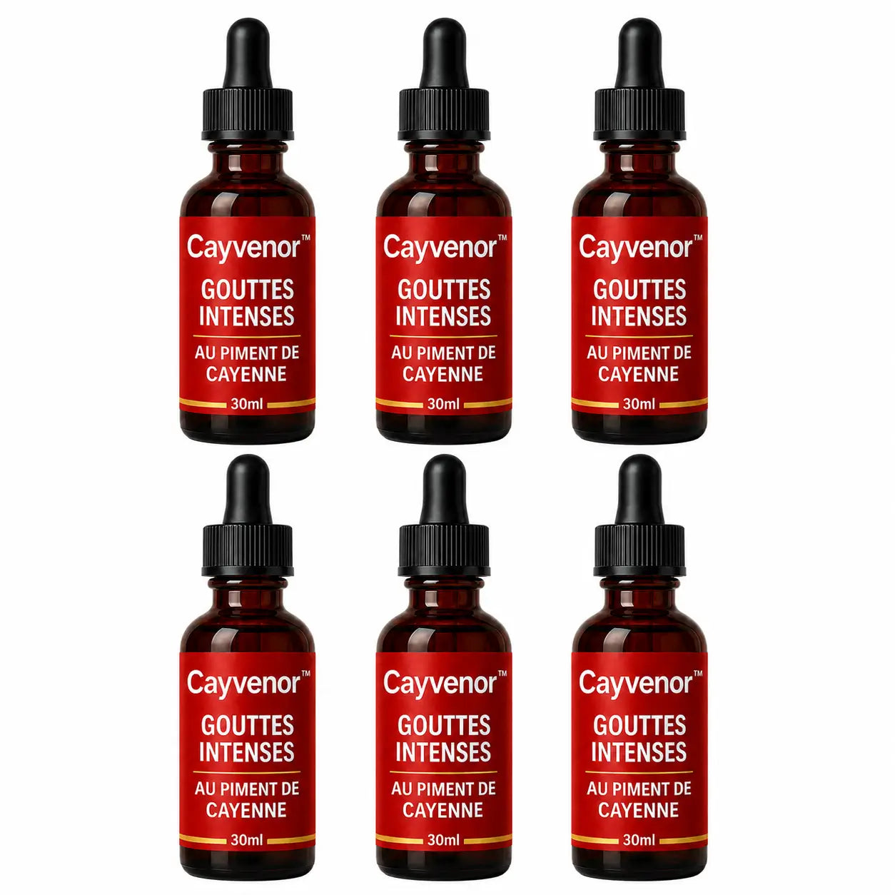 Cayvenor™ Gouttes Intenses au Piment de Cayenne | Retrouvez une érection en 3 minutes chrono !