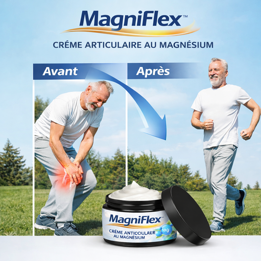 MagniFlex™ Crème Articulaire au Magnésium | Éliminez vos douleurs et retrouvez des articulations souples en 3 minutes !