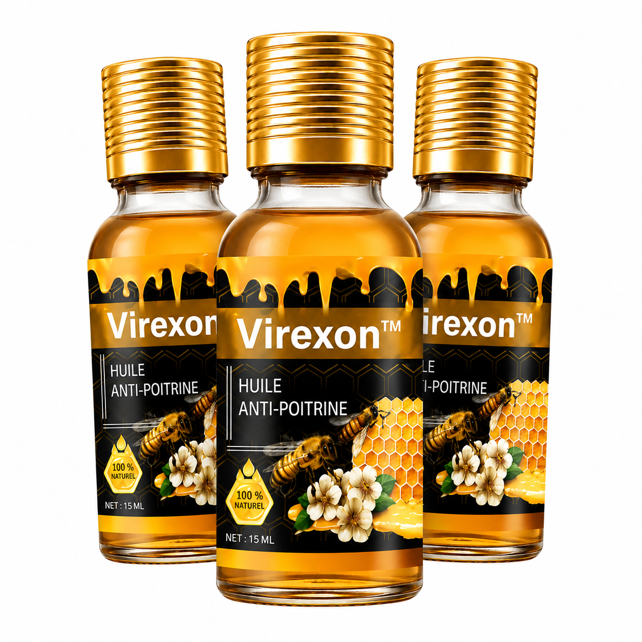 Virexon™ Huile Anti-Poitrine | Réduit la Poitrine chez les Hommes en 7 Jours, Sans Chirurgie!