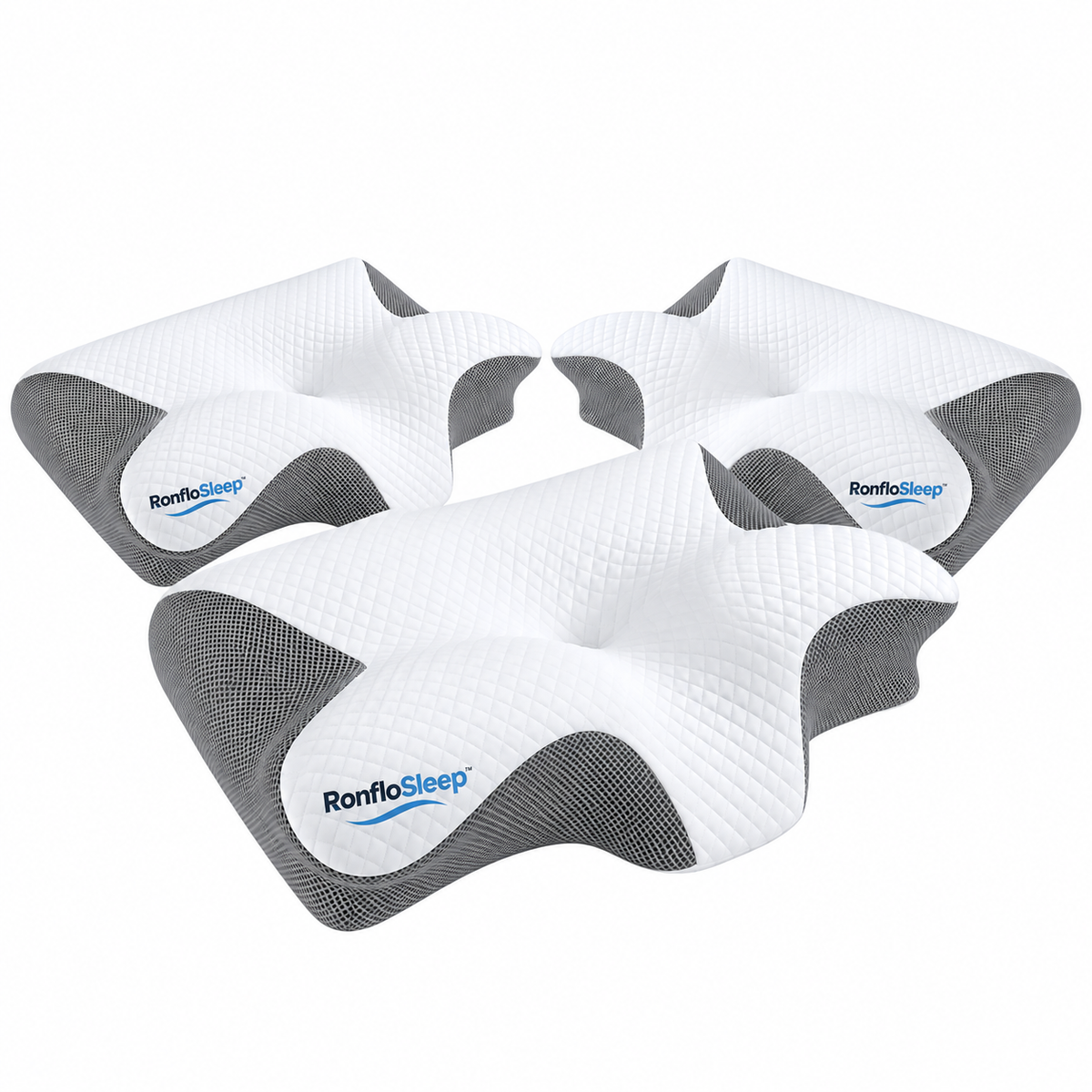 RonfloSleep™ Oreiller Orthopédique 4-en-1 | Alignez votre nuque, réduisez les ronflements et dormez profondément dès la première nuit !