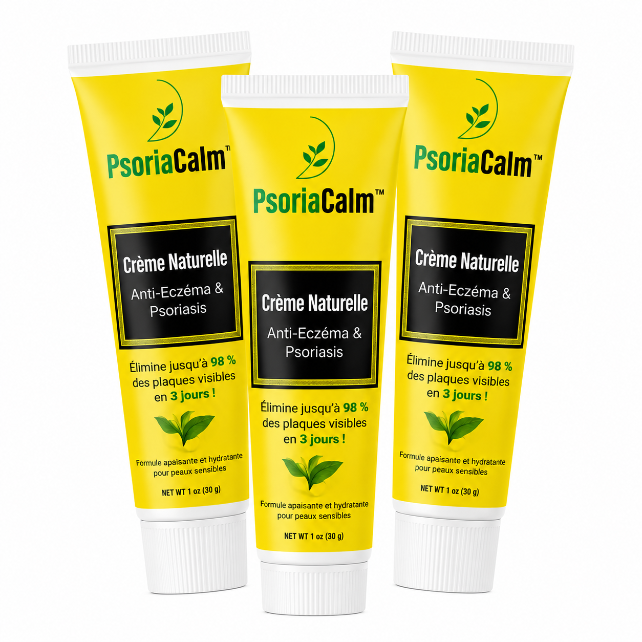 PsoriaCalm™ Crème Naturelle Anti-Eczéma & Psoriasis | Élimine 98 % des plaques et apaise la peau en 3 jours!