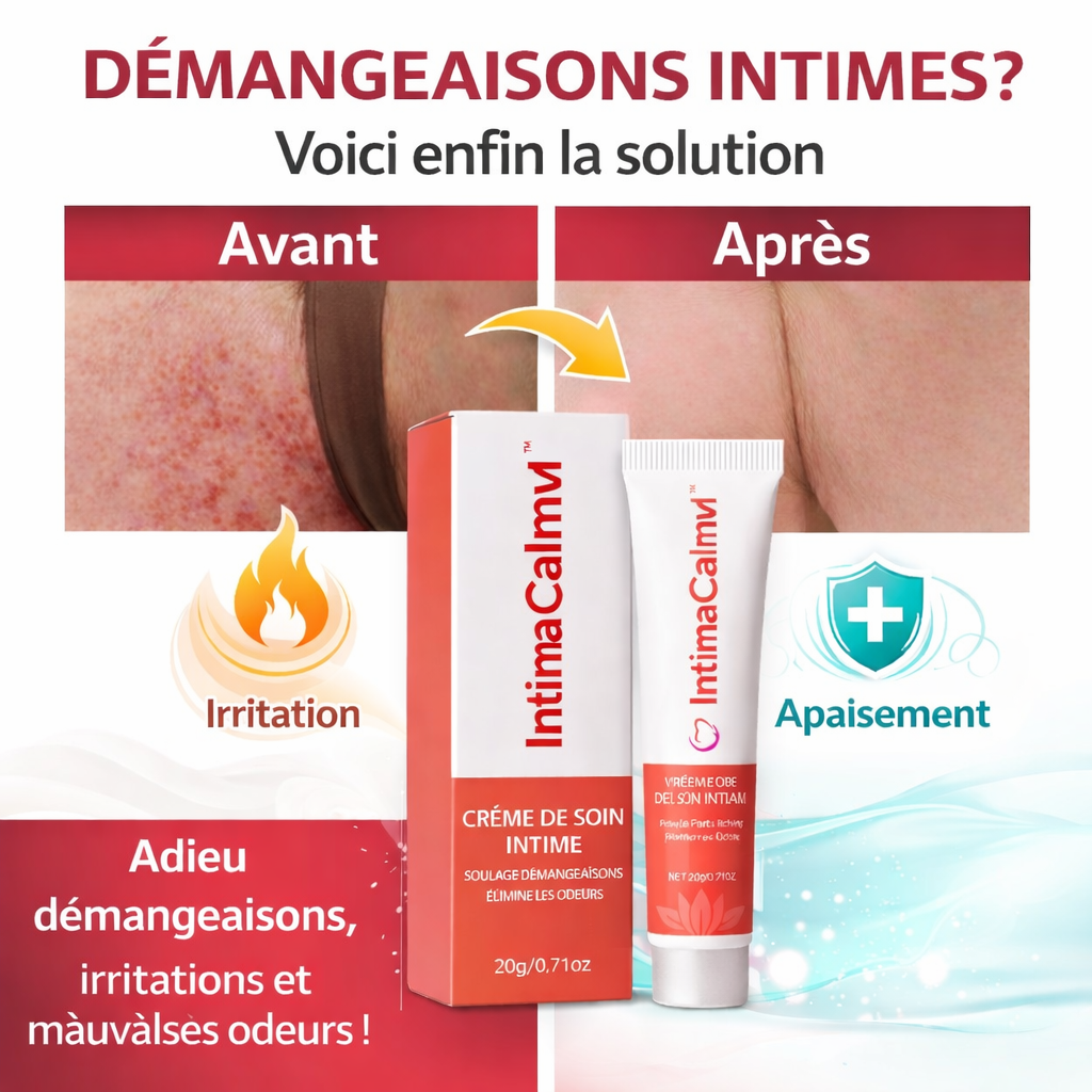 IntimaCalm™ Crème de Soin Intime | Éliminez démangeaisons et irritations en 72 heures chrono !