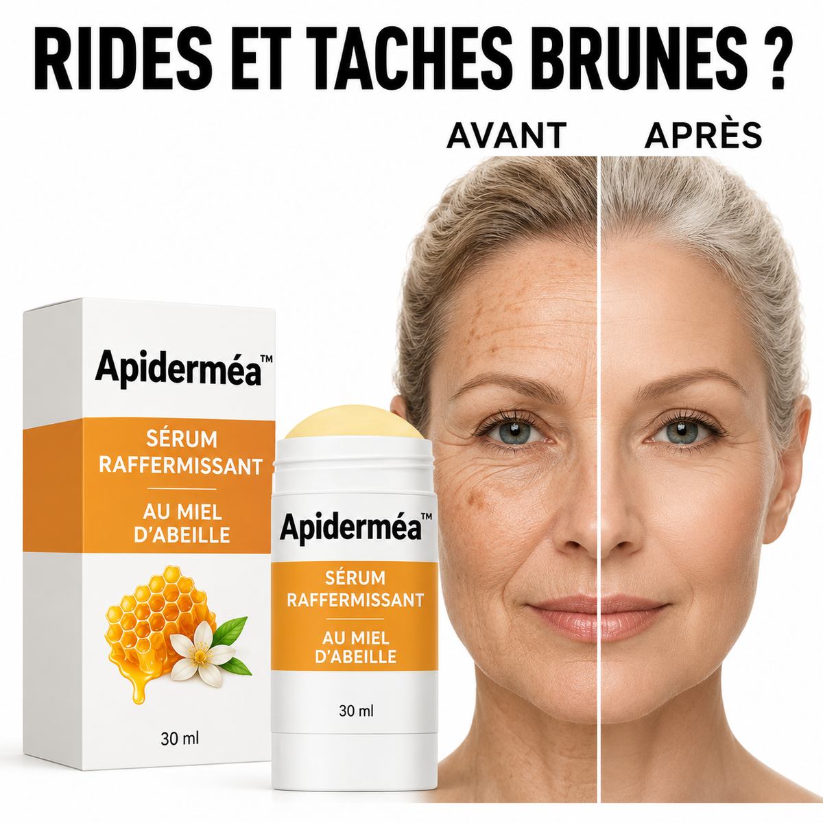 Apiderméa™ Stick Sérum Ultra-Raffermissant au Venin d'Abeille | Efface les rides en 5 minutes!