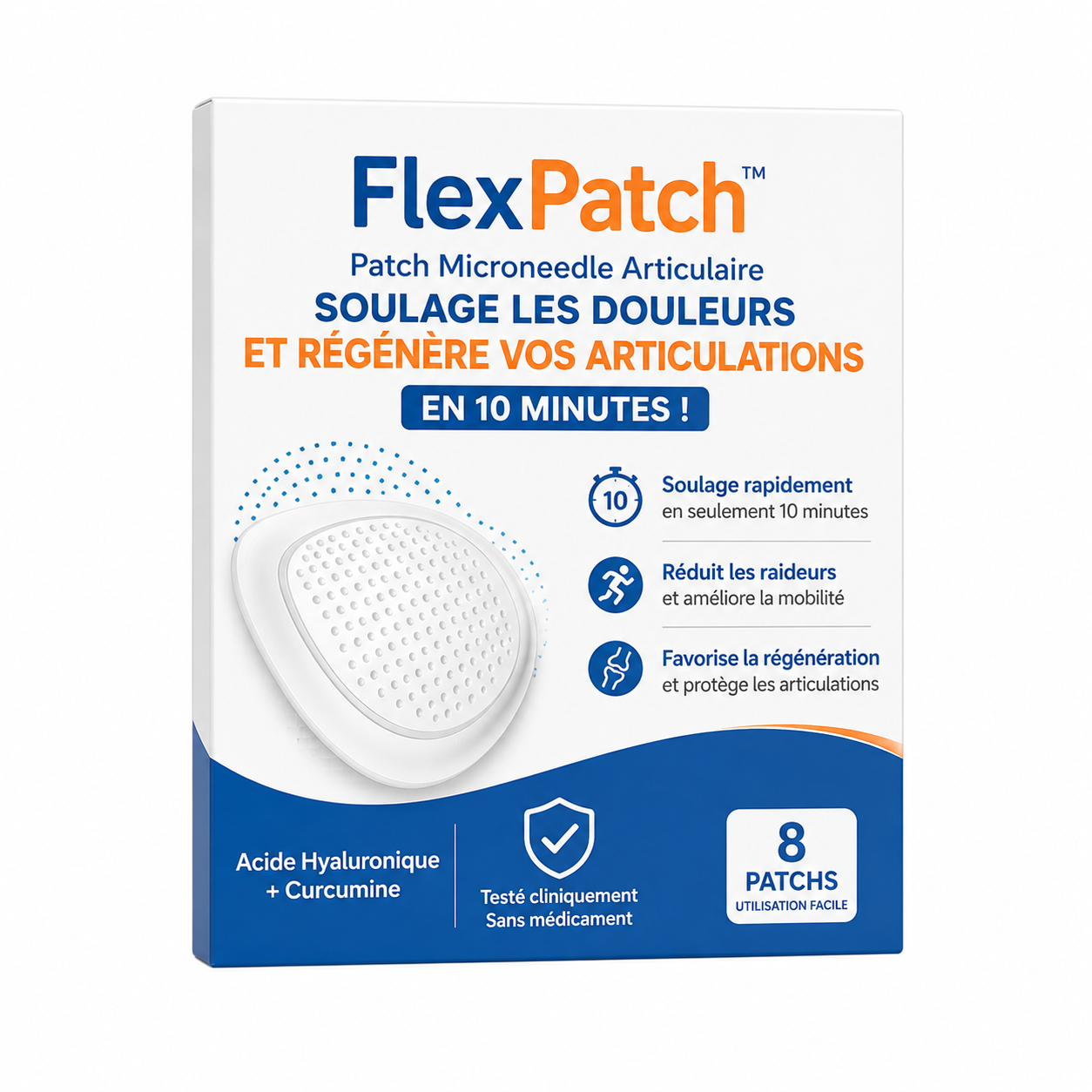 FlexPatch™ Patch Microneedle Articulaire | Soulage les douleurs et régénère vos articulations en 10 minutes!