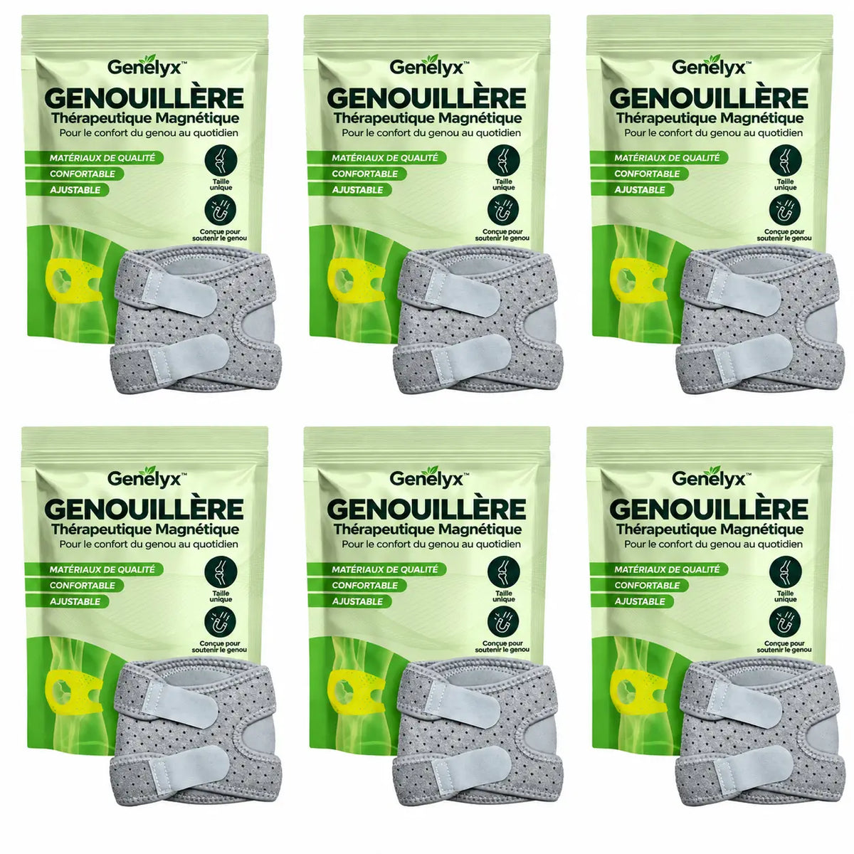 Genélyx™ Genouillère Thérapeutique Magnétique | Éliminez la douleur du genou en 3 minutes !